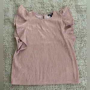 EXPRESS Pink Ruffle Sleeve Top